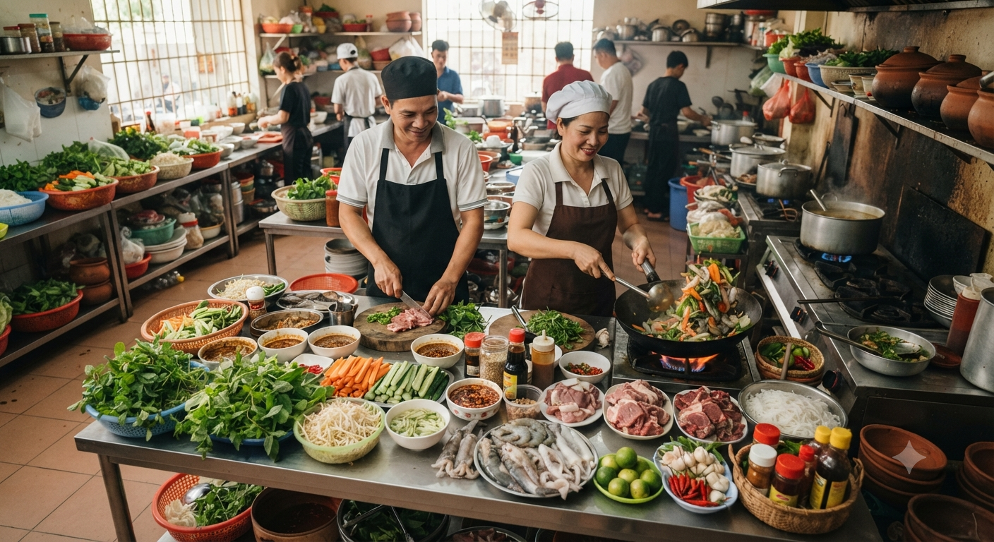 Tính linh hoạt và sự đa dạng trong nguyên liệu chế biến